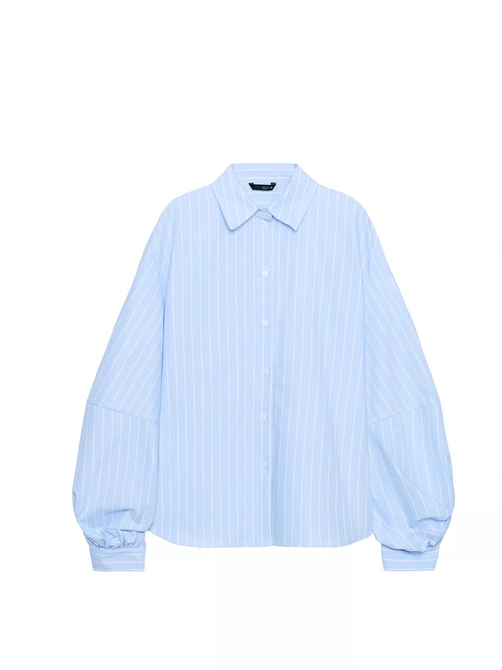 zara Light Blue Striped Button-Up Shirt - Classic Men's Shirt